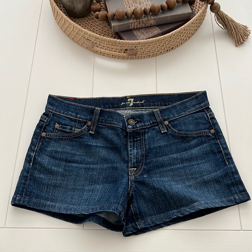 Dark Blue Denim Shorts - 7 For All Man Kind